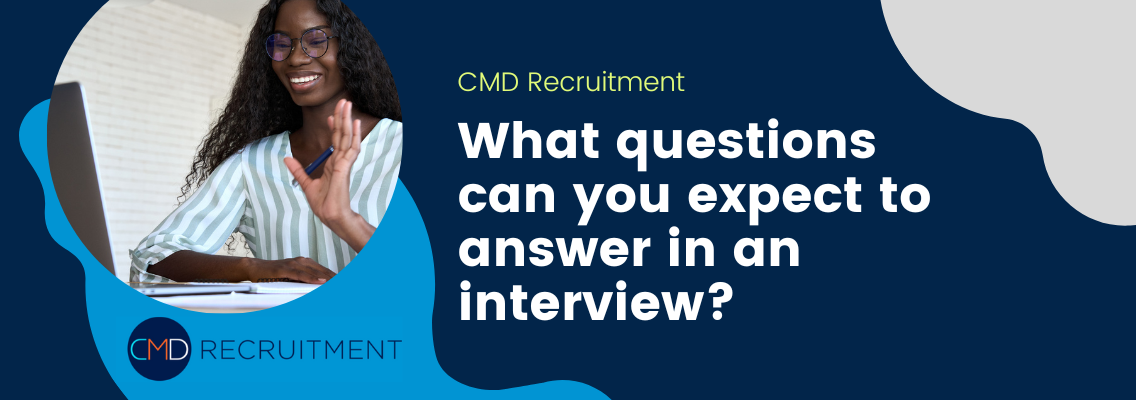 Woman interviewing for job online