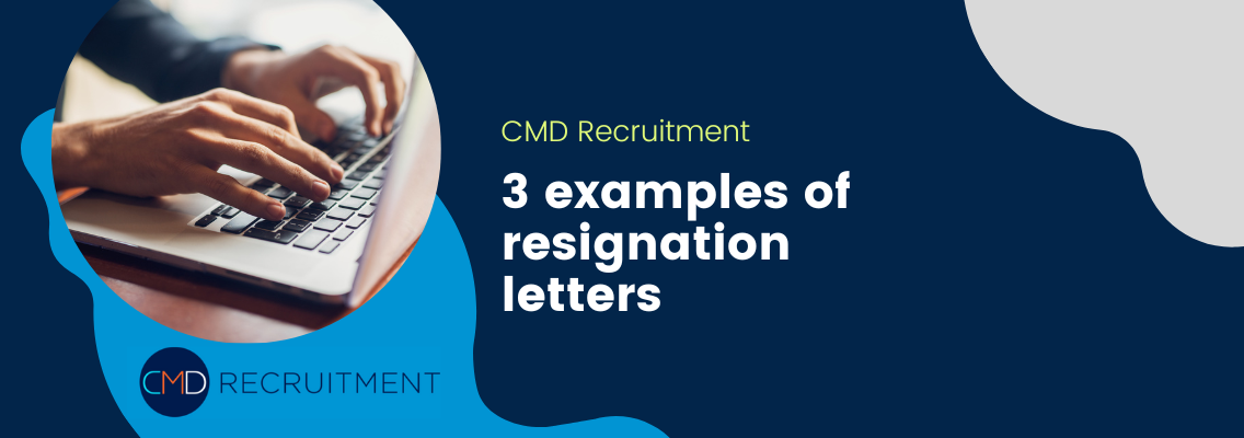 3 examples of resignation letters