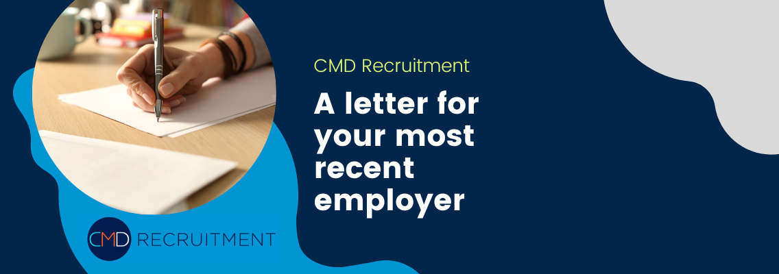 A letter for your most recent employer