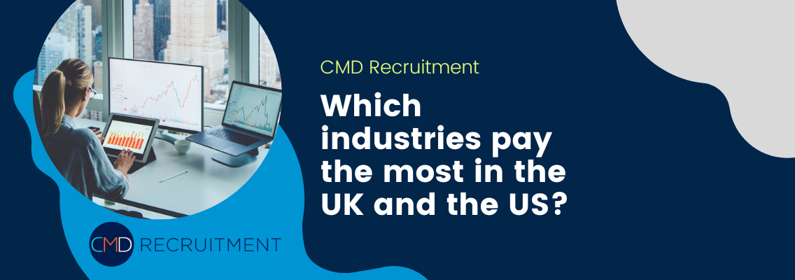 Which industries pay the most in the UK and the US?