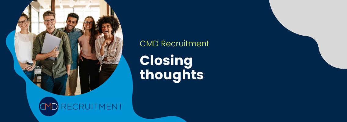 Closing thoughts - happy work colleagues